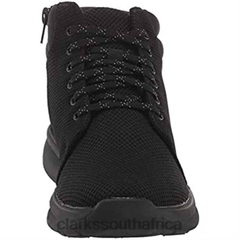 Black Knit Clarks Women's Ezera Tie Ankle Boot 840402275 Women Clarks Black Knit