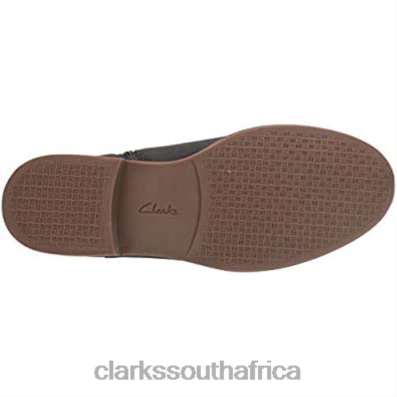 Black Leather Clarks Women's Camzmaple Ankle Boot 84040459 Women Clarks Black Leather