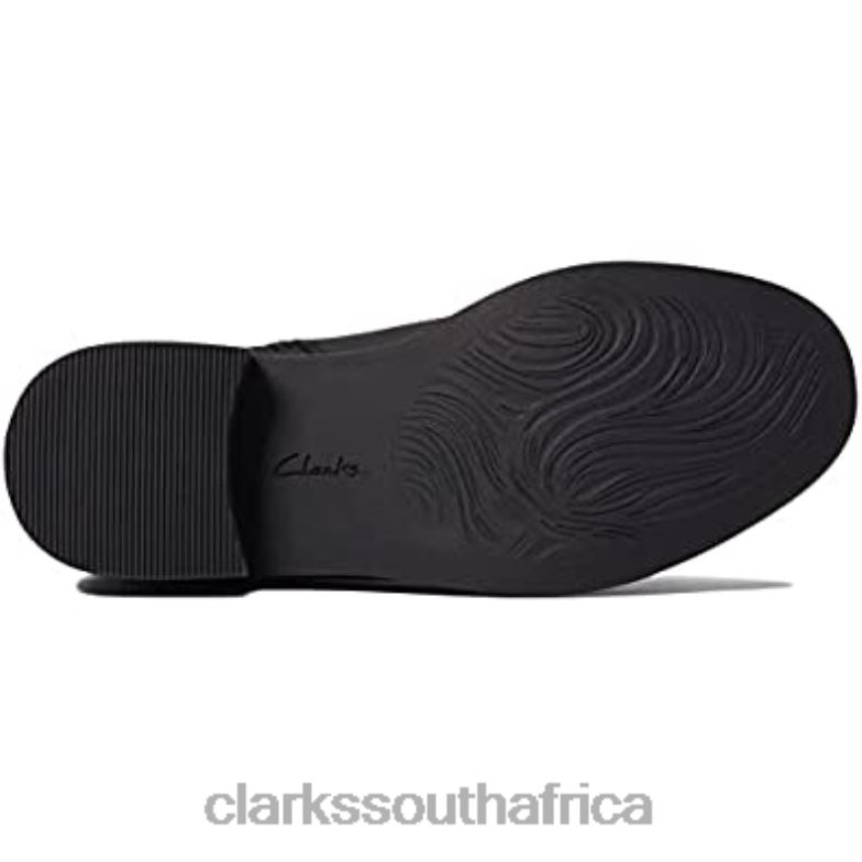 Black Leather Clarks Women's Maye Ease Ankle Boot 840401875 Women Clarks Black Leather