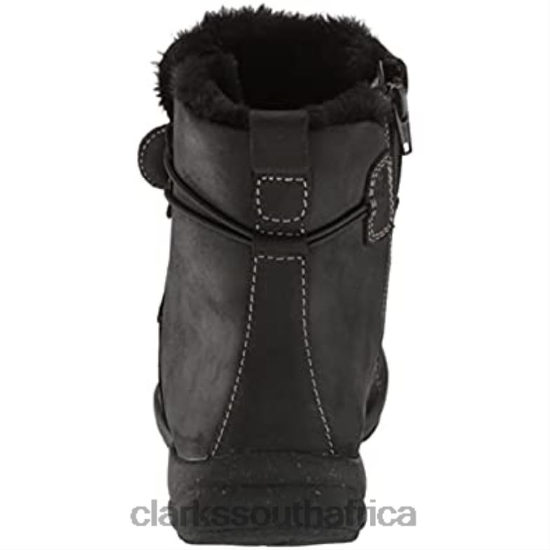 Black Leather Women's Roseville Boot Warmlined Waterproof Ankle Clarks 840402740 Women Clarks Black Leather