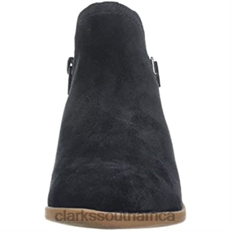 Black Suede Clarks Women's Addiy Carisa Ankle Boot 840402363 Women Clarks Black Suede