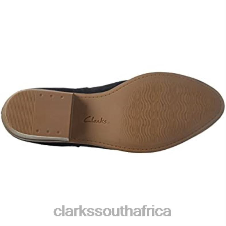 Black Suede Clarks Women's Addiy Carisa Ankle Boot 840402363 Women Clarks Black Suede