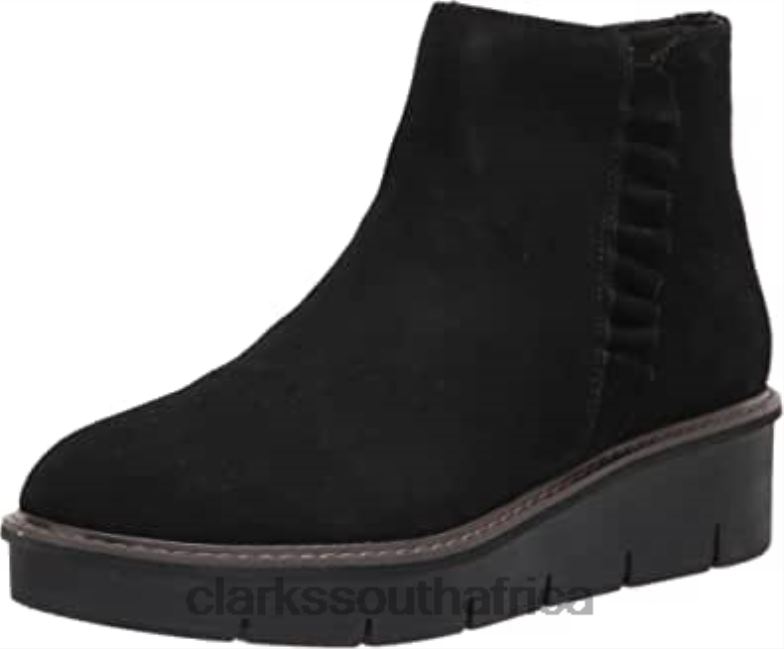 Black Suede Women's Airabell Vibe Ankle Boot Clarks 840402148 Women Clarks Black Suede