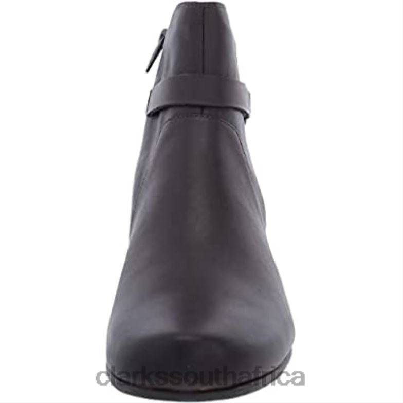 Brown Leather Clarks Women's Un Damson Mid Ankle Boot 840402643 Women Clarks Brown Leather