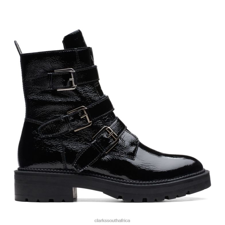 Clarks Anzino Buckle Black Patent Black Patent 840405274 Women Clarks Black Patent