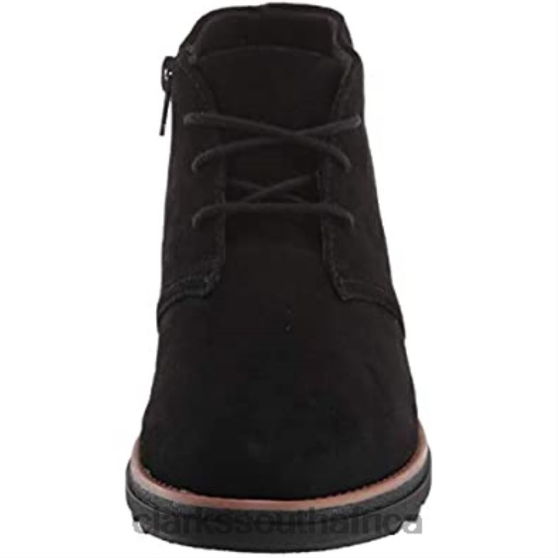 Clarks Black Suede Women's Sharon Hop Ankle Boot 84040689 Women Clarks Black Suede