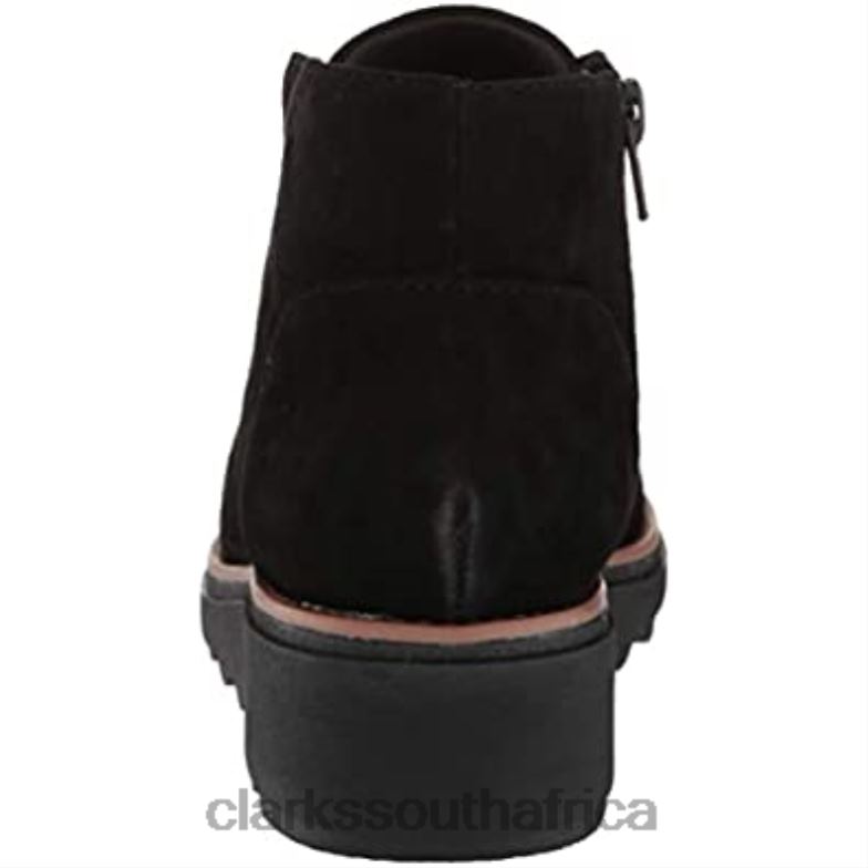 Clarks Black Suede Women's Sharon Hop Ankle Boot 84040689 Women Clarks Black Suede
