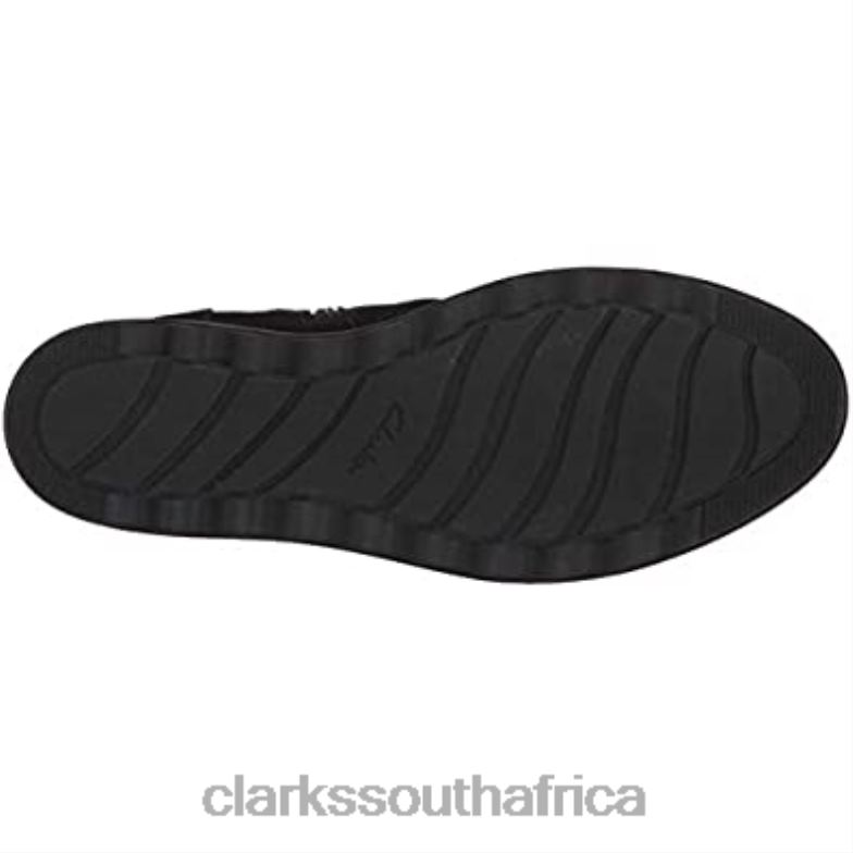 Clarks Black Suede Women's Sharon Hop Ankle Boot 84040689 Women Clarks Black Suede