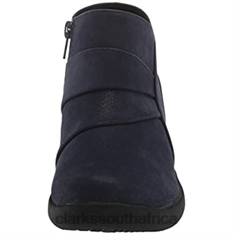 Clarks Women's Sillian 20 Rise Ankle Boot Navy Synthetic 84040394 Women Clarks Navy Synthetic