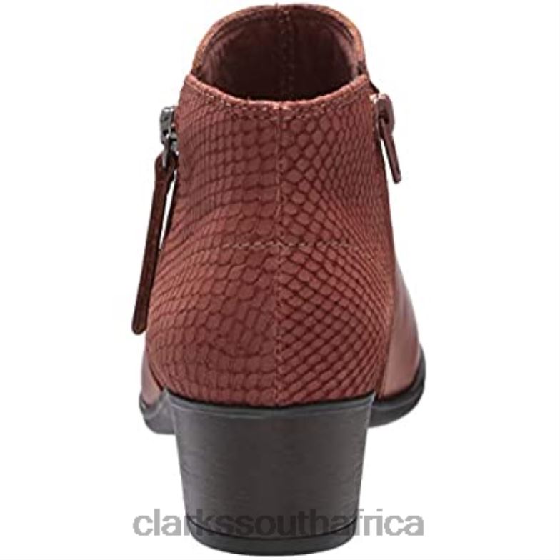Mahoga Ny Leather Women's Adreena Hope Ankle Boot Clarks 840402212 Women Clarks Mahogany Leather