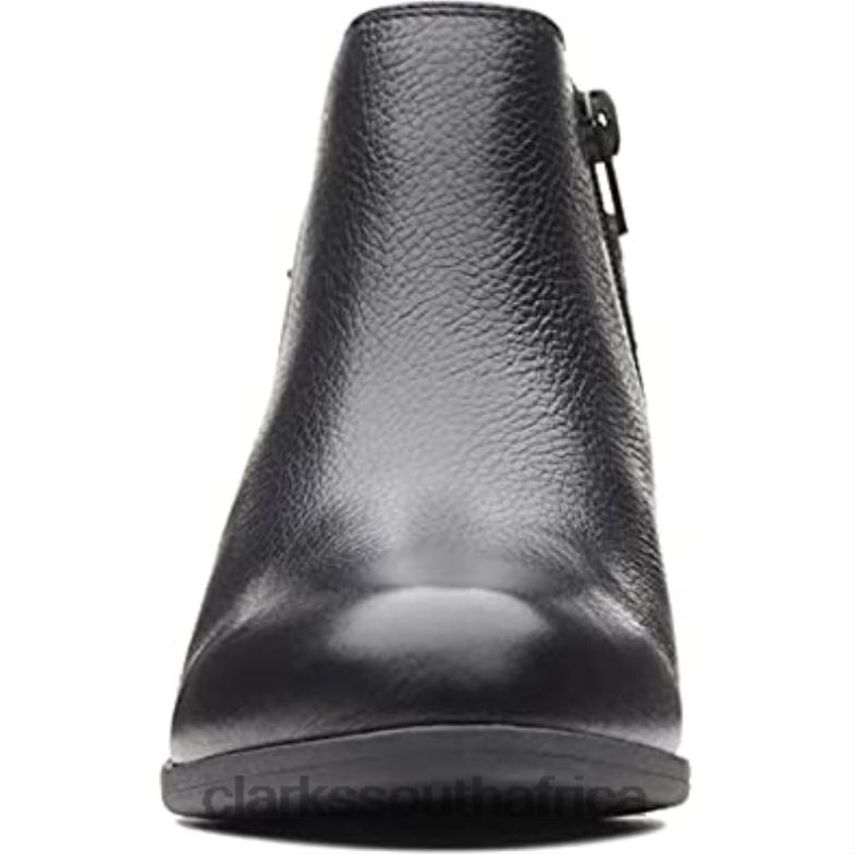 Women's Addiy Kara Leather Almond Toe Ankle Fashion Boots Clarks Black 84040581 Women Clarks