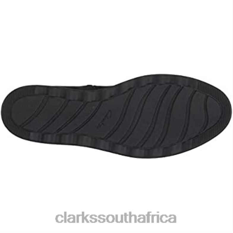 Women's Sharon Spring Ankle Boot Clarks Black Suede W Dark Tan Welt 840401911 Women Clarks Black Suede W Dark Tan Welt