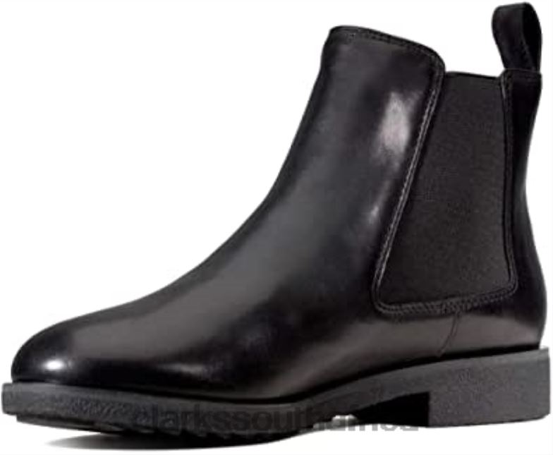 Black Clarks Women's Griff Plaza Chelsea Boots 84040408 Women Clarks Black Leather