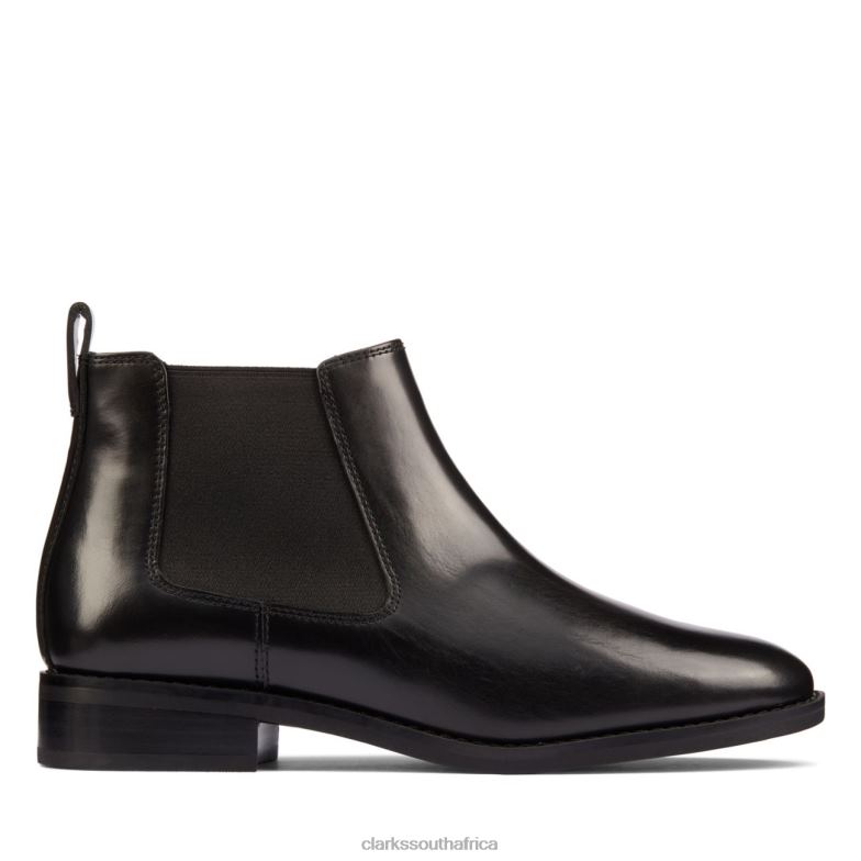 Black Leather Clarks Ria Chelsea Black Leather 840406496 Women Clarks Black Leather