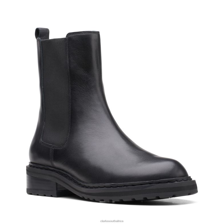 Clarks Tilham Chelsea Black Leather 840403066 Women Clarks Black Leather
