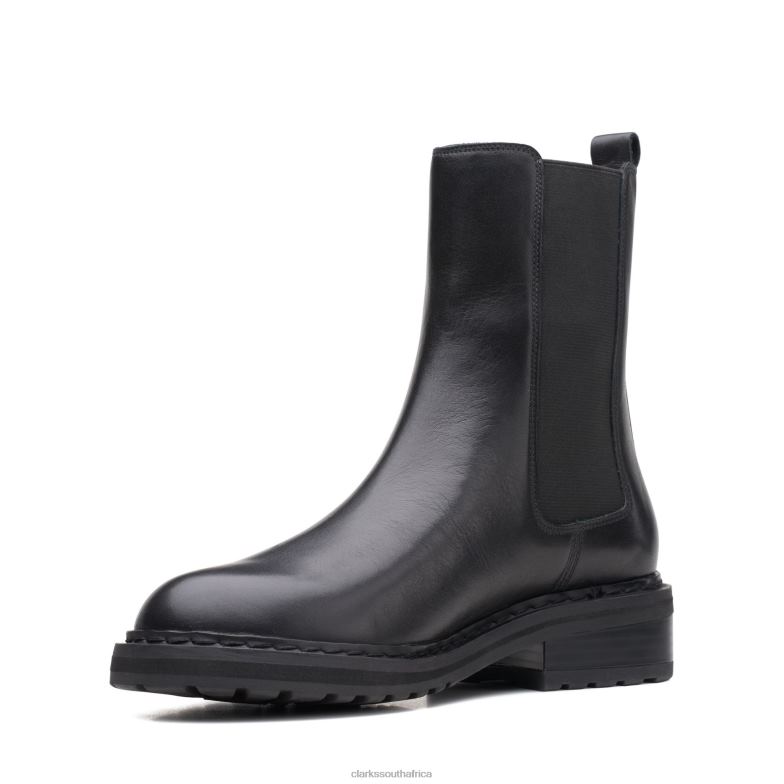 Clarks Tilham Chelsea Black Leather 840403066 Women Clarks Black Leather