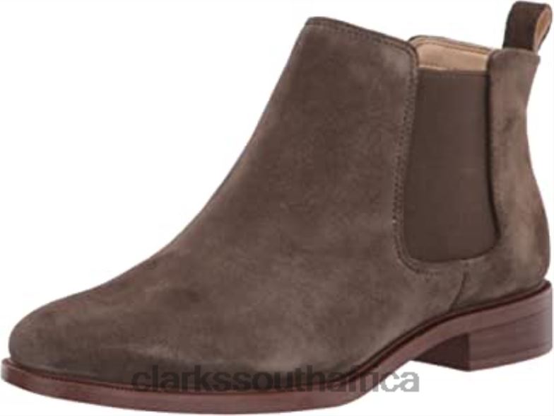 Dark Olive Suede Clarks Women's Taylor Shine Chelsea Boot 840401320 Women Clarks Dark Olive Suede