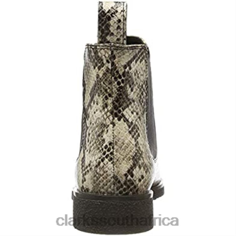 Women's Griff Plaza Chelsea Boots Grey Taupe Snake Taupe Snake Clarks 840402982 Women Clarks Grey Taupe Snake Taupe Snake