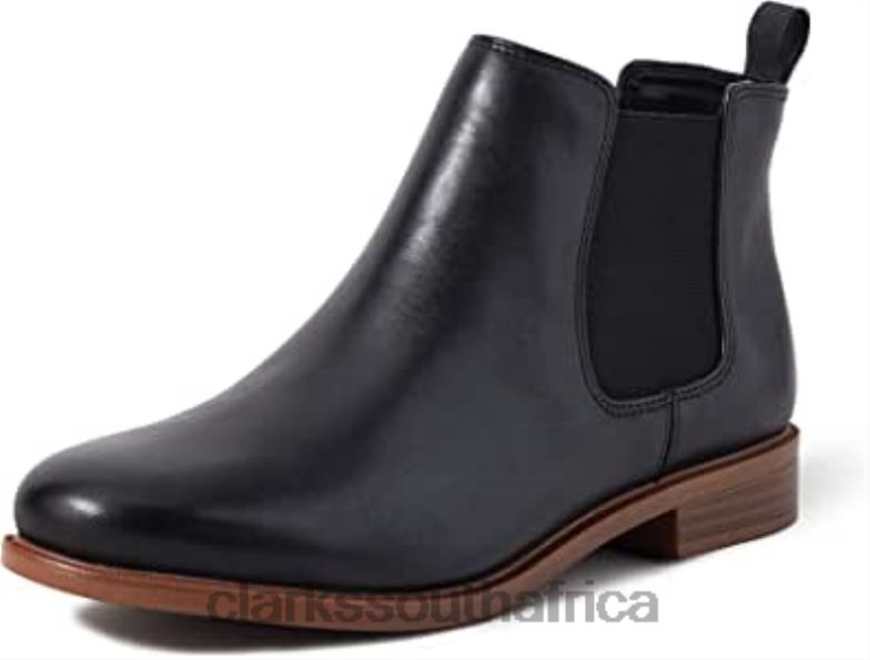 Women's Taylor Shine Chelsea Boots Clarks Black 840402261 Women Clarks Black Leather