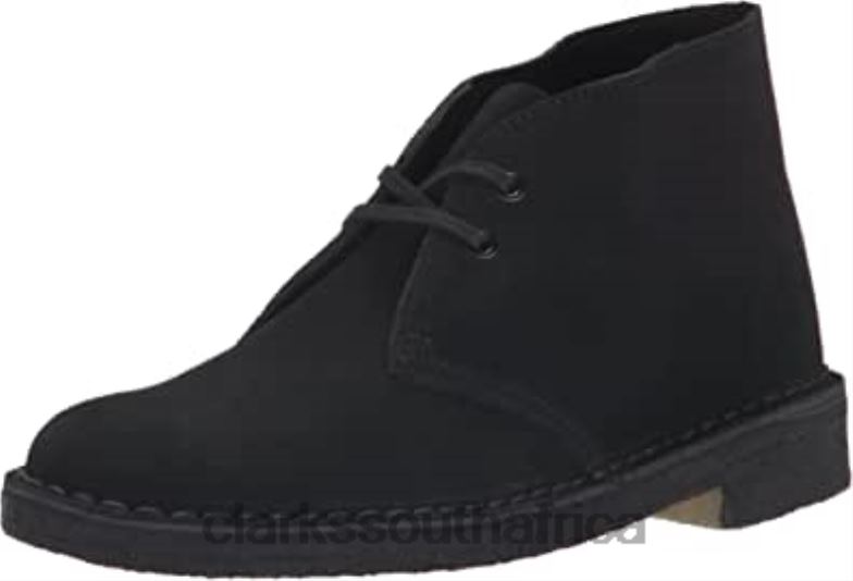 Black Suede Clarks Women's Desert Boot Chukka 840402371 Women Clarks Black Suede