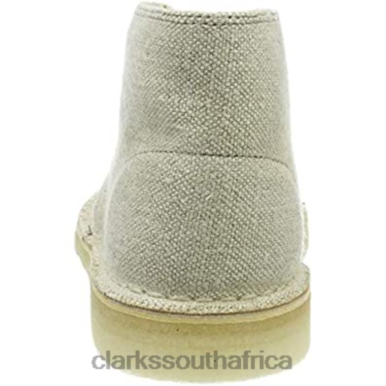 Women's Desert Boots Clarks Beige Natural Canvas 840402495 Women Clarks Beige Natural Canvas