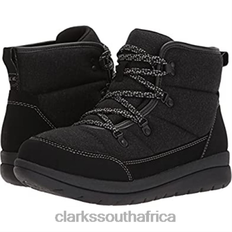 Black Clarks Women's Cabrini Cove Fashion Boot 840402427 Women Clarks Black