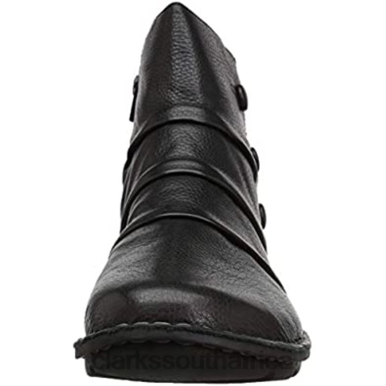 Black Leather Women's Janice Verna Fashion Boot Clarks 840402940 Women Clarks Black Leather