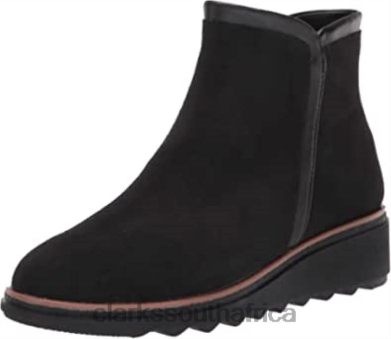 Black Suede Women's Sharon Heights Fashion Boot Clarks 84040380 Women Clarks Black Suede