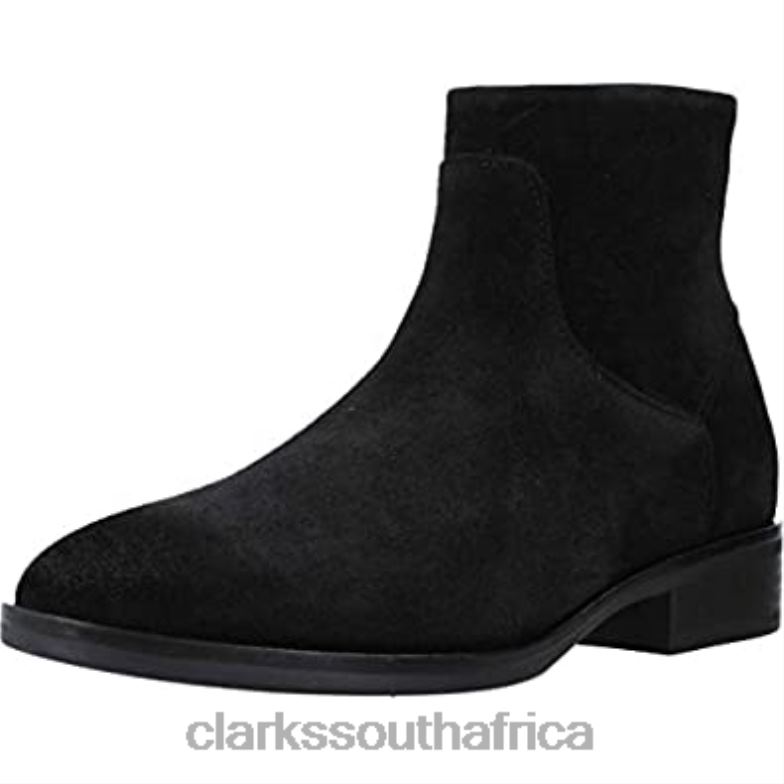Clarks Black Suede Women's Pure Rosa Fashion Boot 84040105 Women Clarks Black Suede