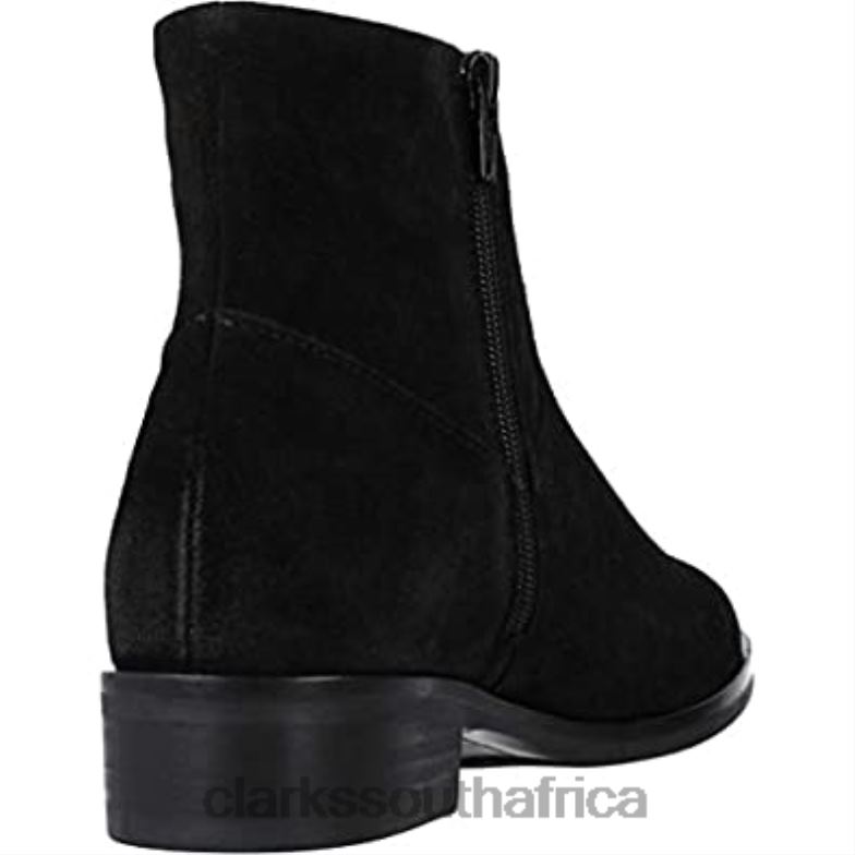 Clarks Black Suede Women's Pure Rosa Fashion Boot 84040105 Women Clarks Black Suede