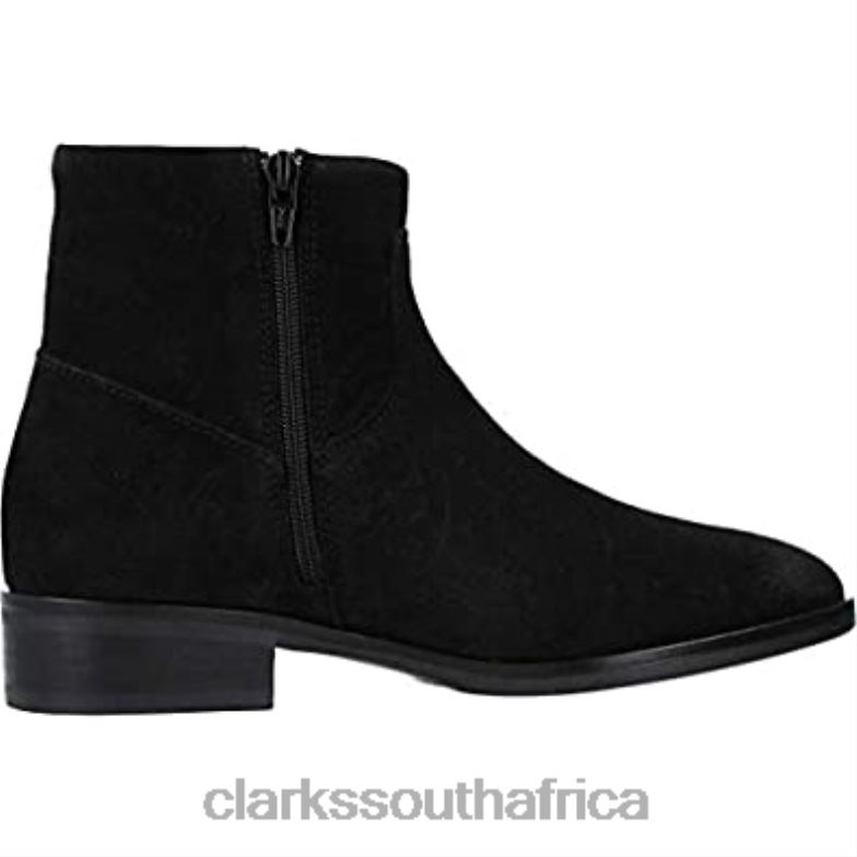 Clarks Black Suede Women's Pure Rosa Fashion Boot 84040105 Women Clarks Black Suede