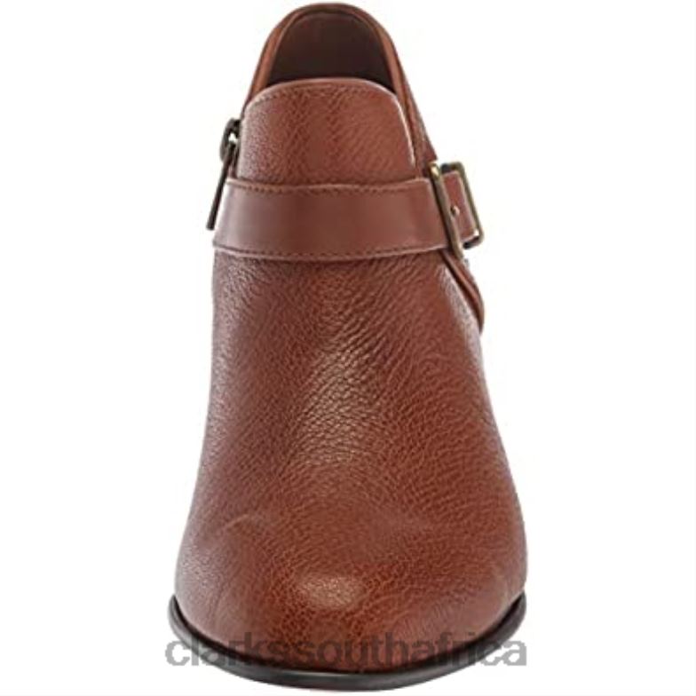 Dark Tan Leather Women's Maypearl Milla Fashion Boot Clarks 840402964 Women Clarks Dark Tan Leather