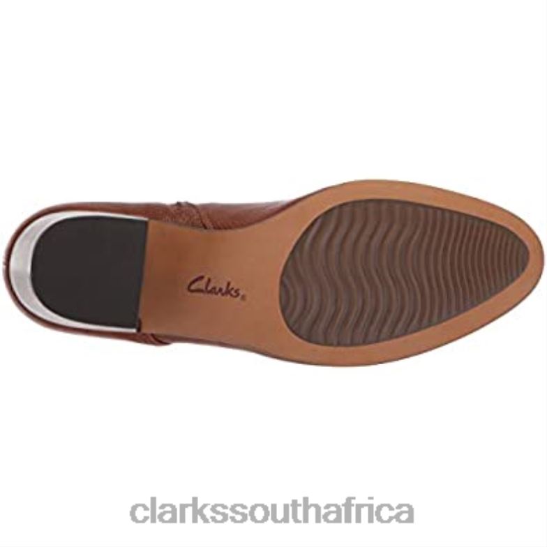 Dark Tan Leather Women's Maypearl Milla Fashion Boot Clarks 840402964 Women Clarks Dark Tan Leather