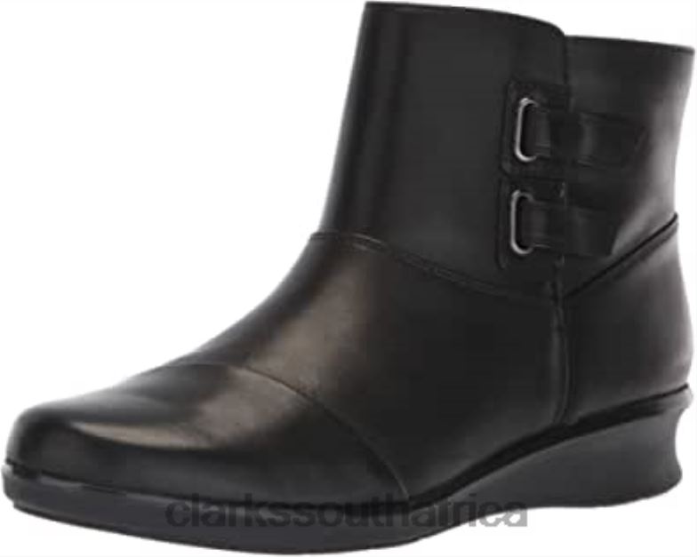 Women's Hope Cody Fashion Boot Black Leather Clarks 840402158 Women Clarks Black Leather