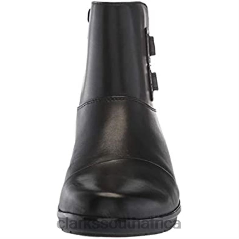 Women's Hope Cody Fashion Boot Black Leather Clarks 840402158 Women Clarks Black Leather