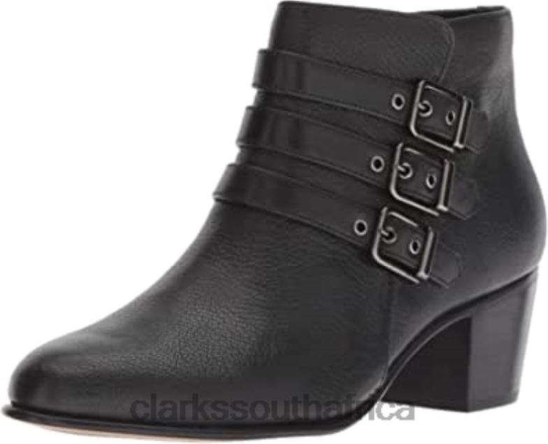 Women's Maypearl Milla Fashion Boot Clarks Black Tumbled Leather 840401117 Women Clarks Black Tumbled Leather