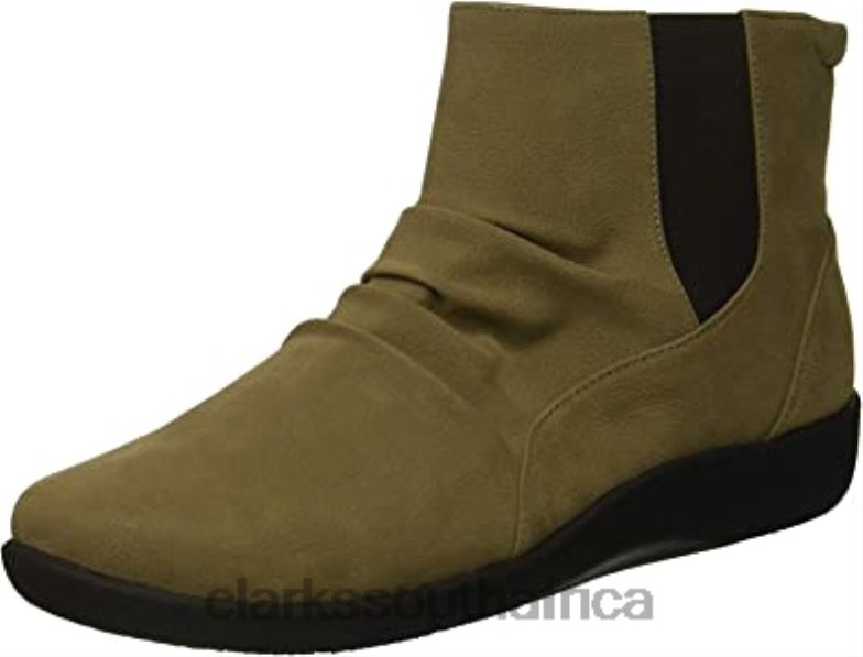 Women's Sillian Rima Fashion Boot Clarks Sage Synthetic 840402703 Women Clarks Sage Synthetic