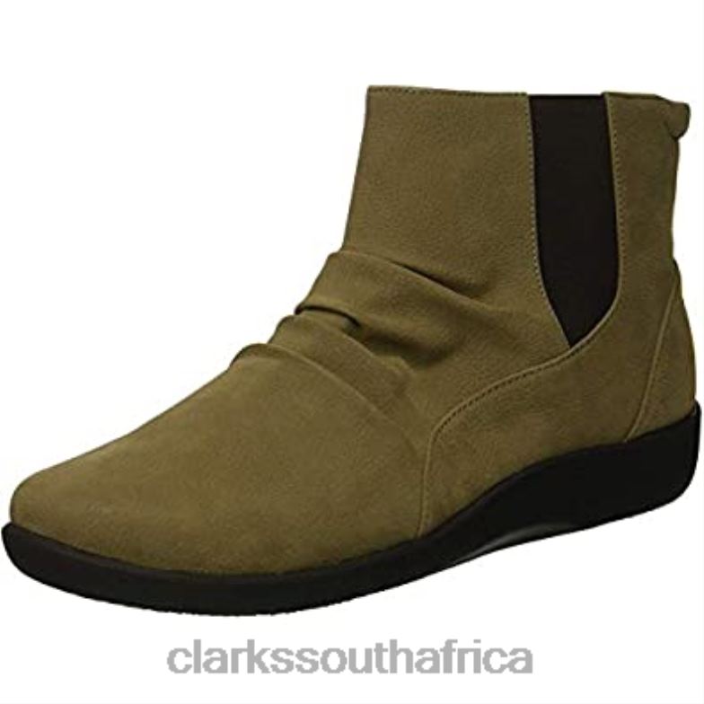 Women's Sillian Rima Fashion Boot Clarks Sage Synthetic 840402703 Women Clarks Sage Synthetic