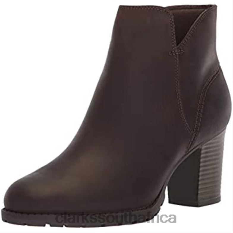 Women's Verona Peach Fashion Boot Clarks Taupe Leather 840402871 Women Clarks Taupe Leather