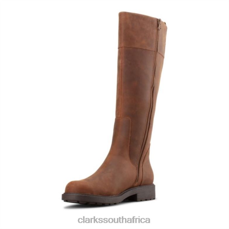 Tan Warmlined Leather Clarks Orinoco 2 Hi Tan Warmlined Leather 840406035 Women Clarks Tan Warmlined Leather
