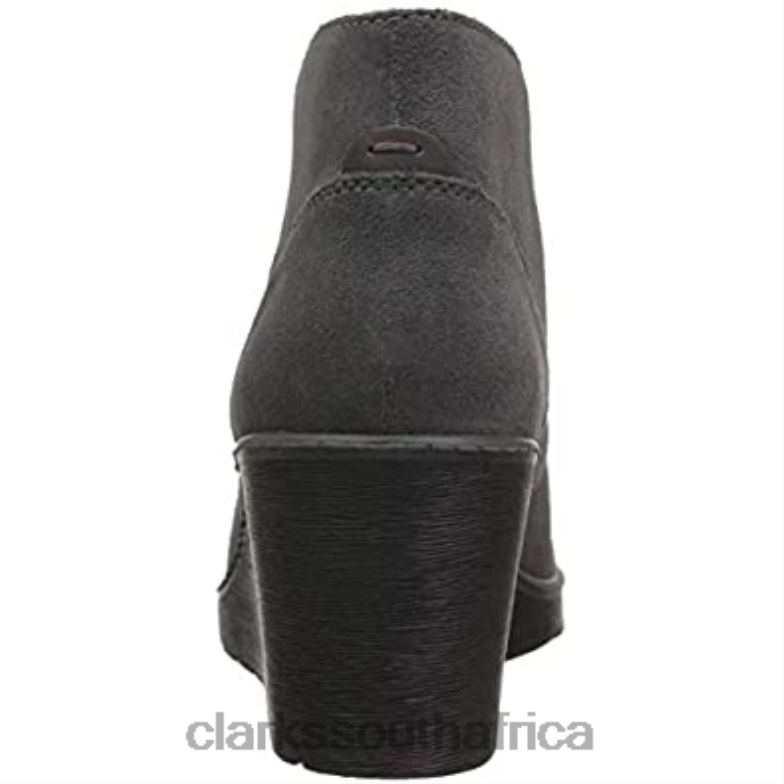 Clarks Grey Suede Women's Hazen Charm Combat Boots 840401561 Women Clarks Grey Suede