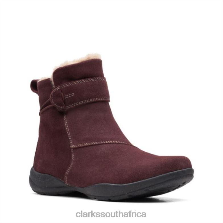 Clarks Roseville Boot Burgundy Suede Burgundy Suede 840406498 Women Clarks Burgundy Suede