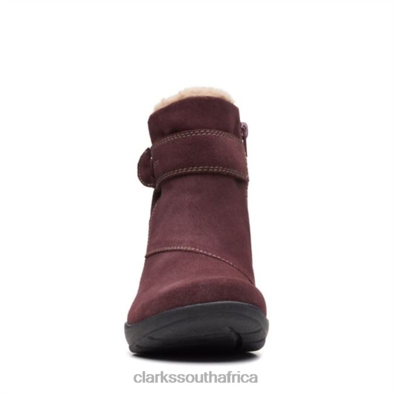 Clarks Roseville Boot Burgundy Suede Burgundy Suede 840406498 Women Clarks Burgundy Suede