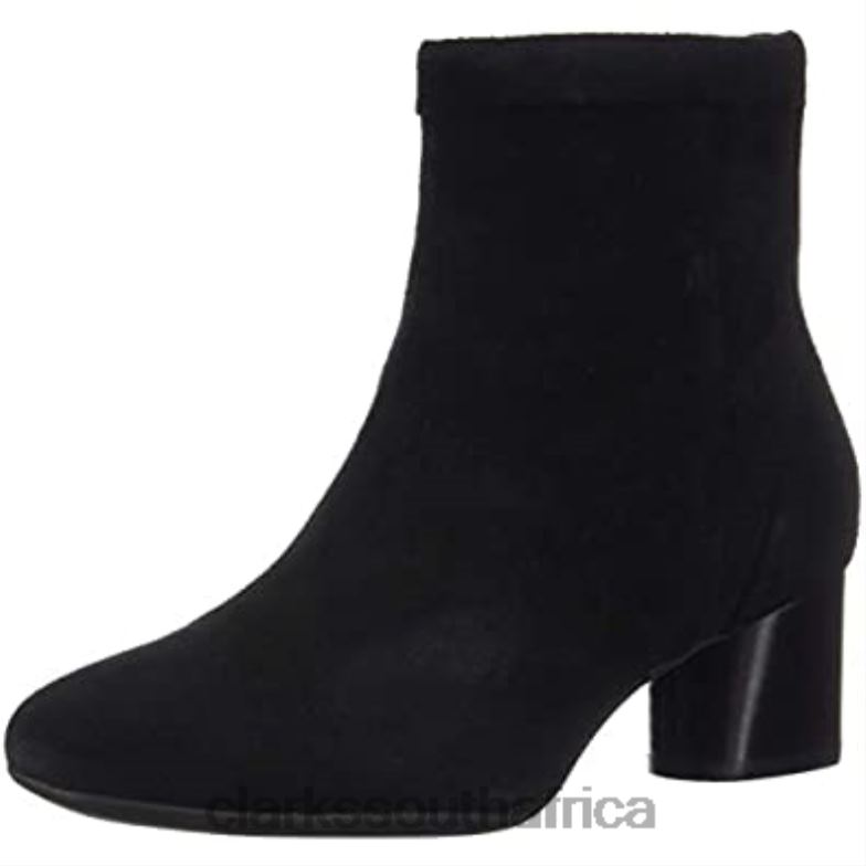 Clarks Women's Un Cosmo Up Boot Black Suede 840401370 Women Clarks Black Suede