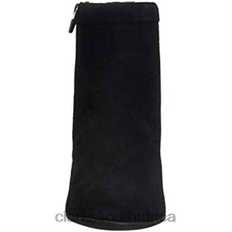Clarks Women's Un Cosmo Up Boot Black Suede 840401370 Women Clarks Black Suede
