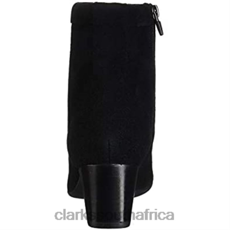 Clarks Women's Un Cosmo Up Boot Black Suede 840401370 Women Clarks Black Suede