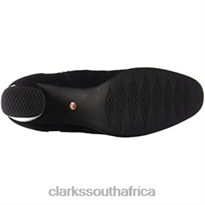 Clarks Women's Un Cosmo Up Boot Black Suede 840401370 Women Clarks Black Suede