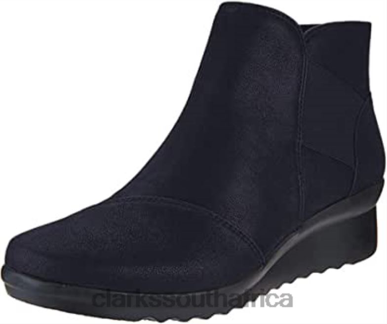Cloudsteppers Women's Caddell Tropic Wedge Booties Clarks 84040270 Women Clarks