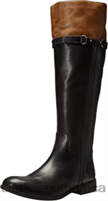 Women's Pita Topeka Riding Boot Clarks Black Leather 840402447 Women Clarks Black Leather