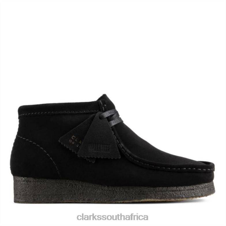 Clarks Black Suede Wallabee Boot Black Suede 840406177 Women Clarks Black Suede